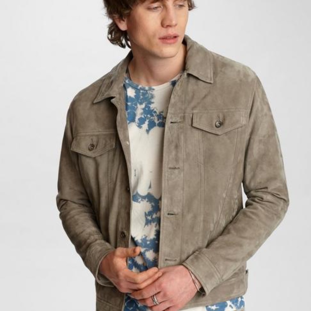 $798 NEW John Varvatos Men's Steven Suede Jacket